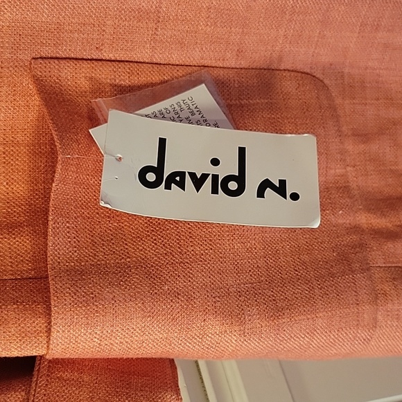 Vintage David N Bright Peach Linen And Silk Blend Long Sleeve Coat SZ8M - Picture 10 of 10